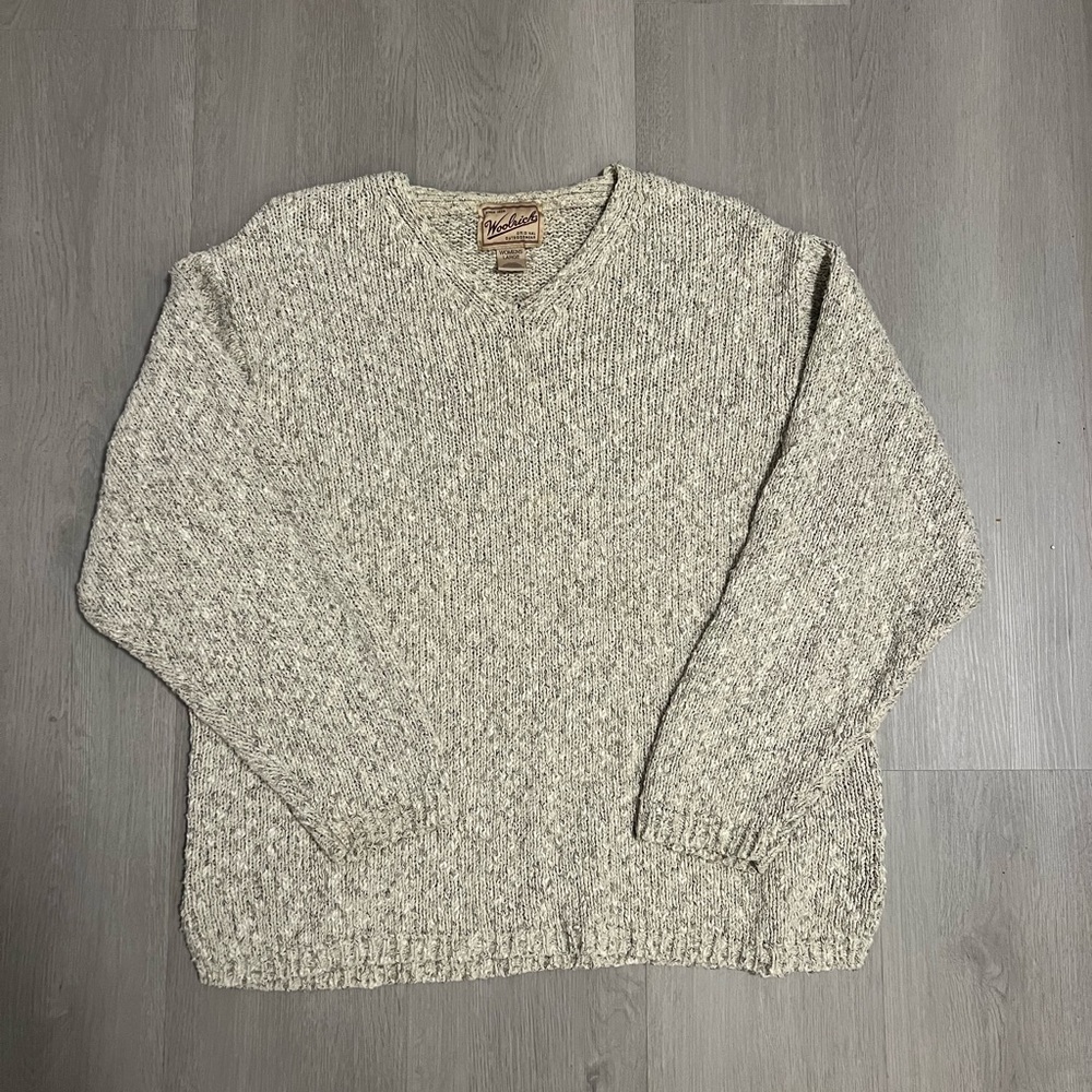 Cream Gray Knit Sweater